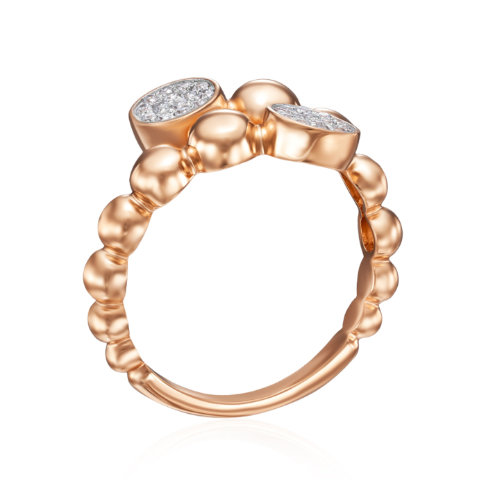 Золотое кольцо с фианитами. Артикул 18881/01/1/1