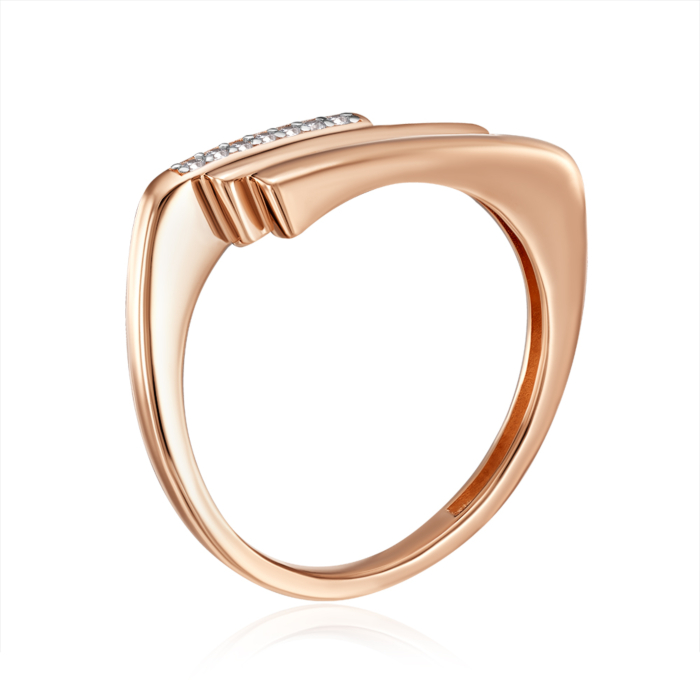 Золотое кольцо с фианитами. Артикул 18893/01/1/1