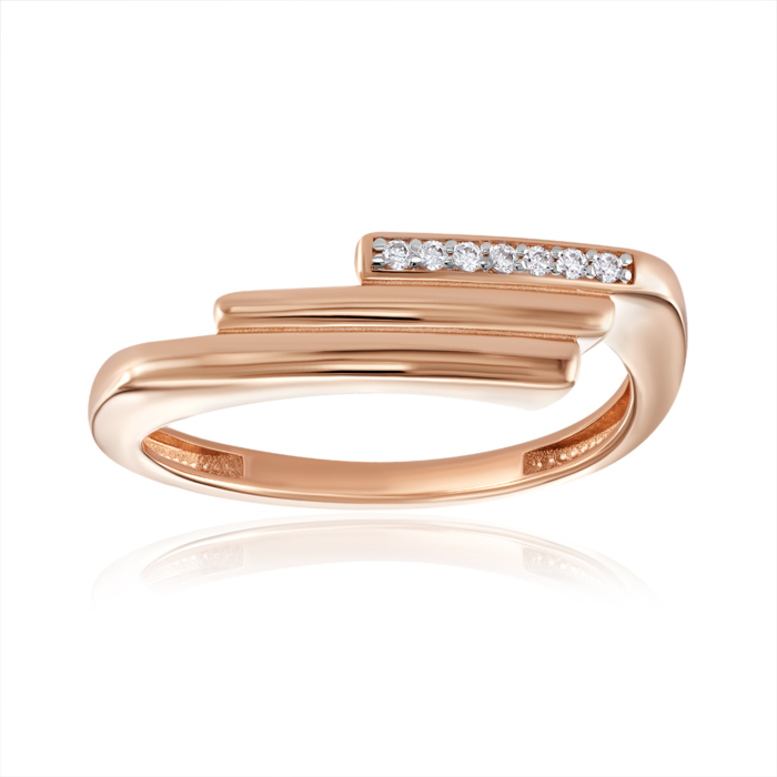 Золотое кольцо с фианитами. Артикул 18893/01/1/1