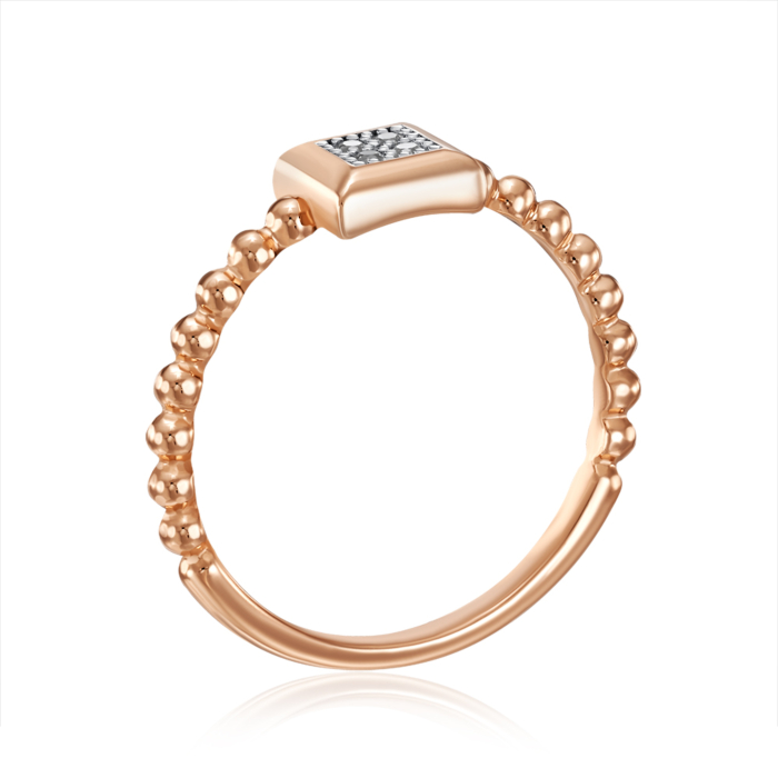 Золотое кольцо с фианитами. Артикул 18897/01/1/13