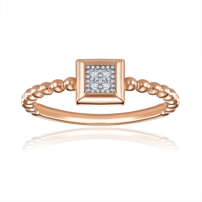 Золота каблучка з фіанітами. Артикул 18897/01/1/13