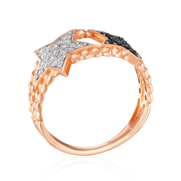 Золотое кольцо с фианитами. Артикул 18898/01/1/266