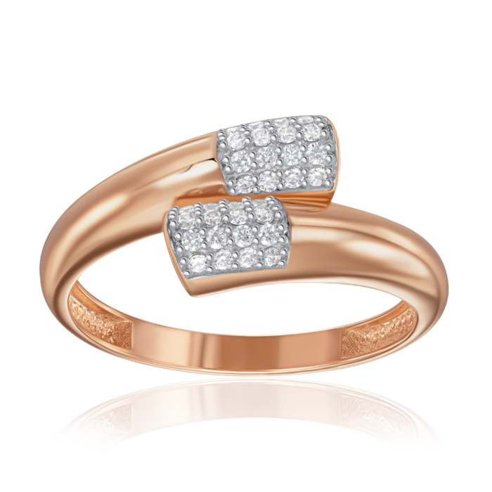 Золотое кольцо с фианитами. Артикул 18907/01/1/323