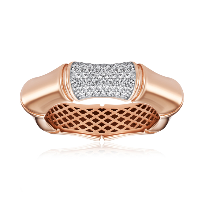 Золотое кольцо с фианитами. Артикул 18910/01/1/1