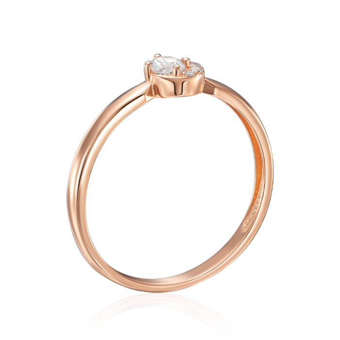 Золотое кольцо с фианитами. Артикул 18918/01/0/39