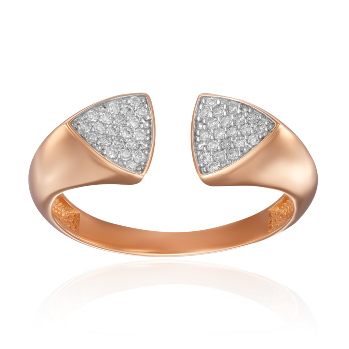 Золота каблучка з фіанітами. Артикул 18920/01/1/323