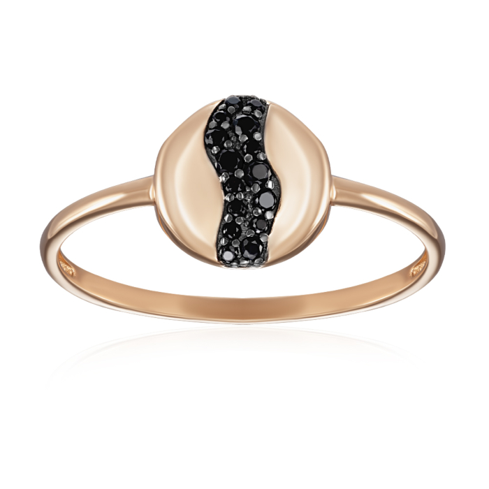 Золота каблучка з фіанітами. Артикул 18925/01/1/901