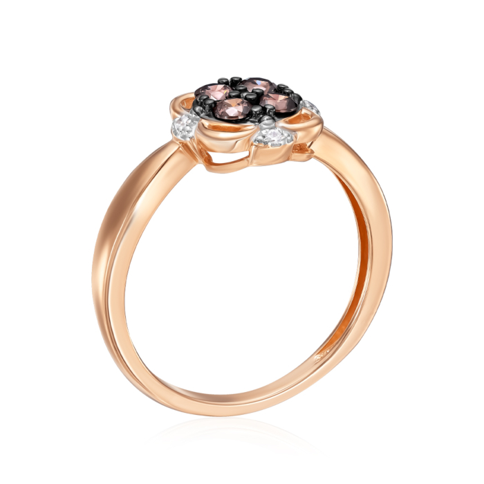 Золота каблучка з фіанітами. Артикул 18927/01/1/4887