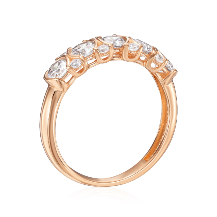 Золотое кольцо с фианитами. Артикул 18931/01/0/677