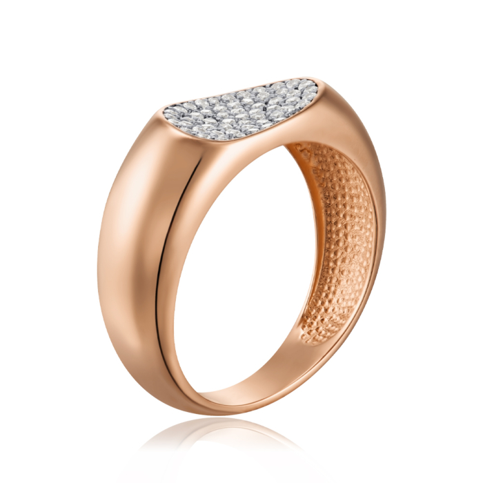 Золотое кольцо с фианитами. Артикул 18932/01/1/1