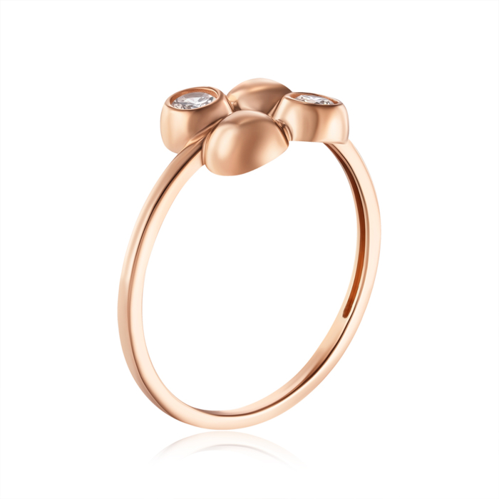 Золота каблучка з фіанітами. Артикул 18965/01/0/28