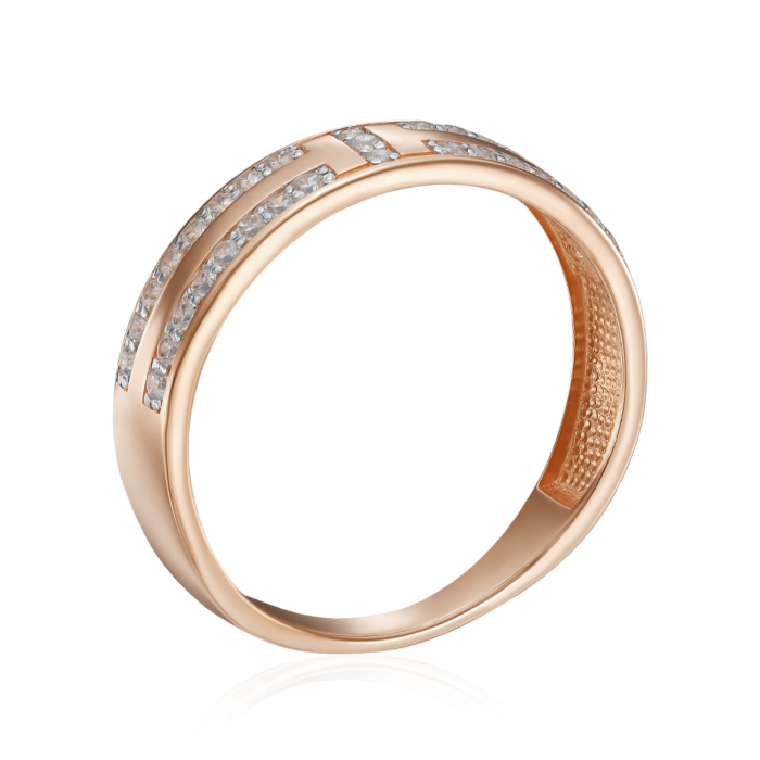 Золотое кольцо с фианитами. Артикул 18966/01/1/36