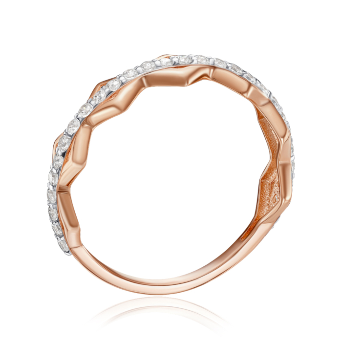 Золотое кольцо с фианитами. Артикул 18988/01/1/13