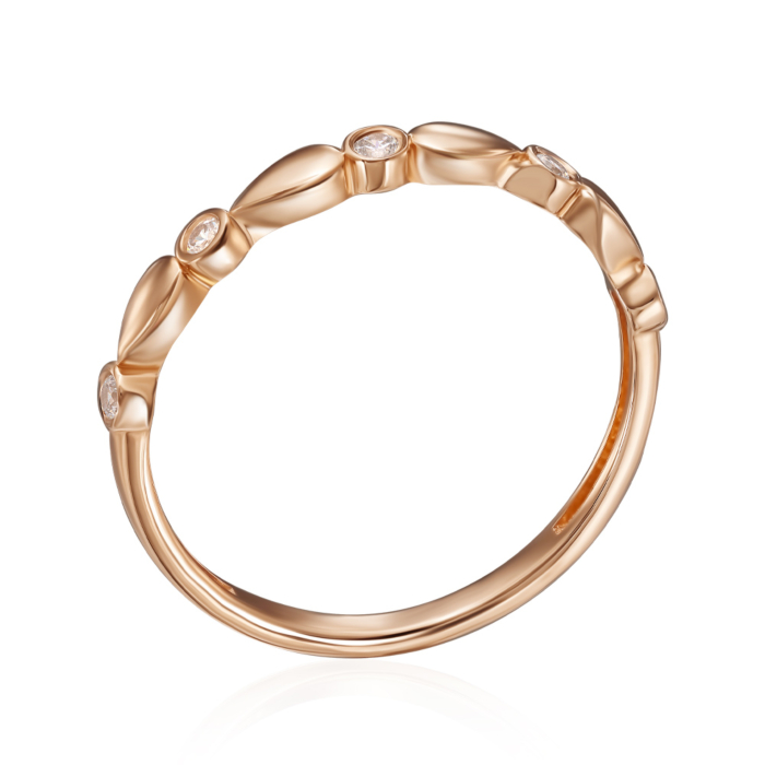 Золотое кольцо с фианитами. Артикул 18997/01/0/3
