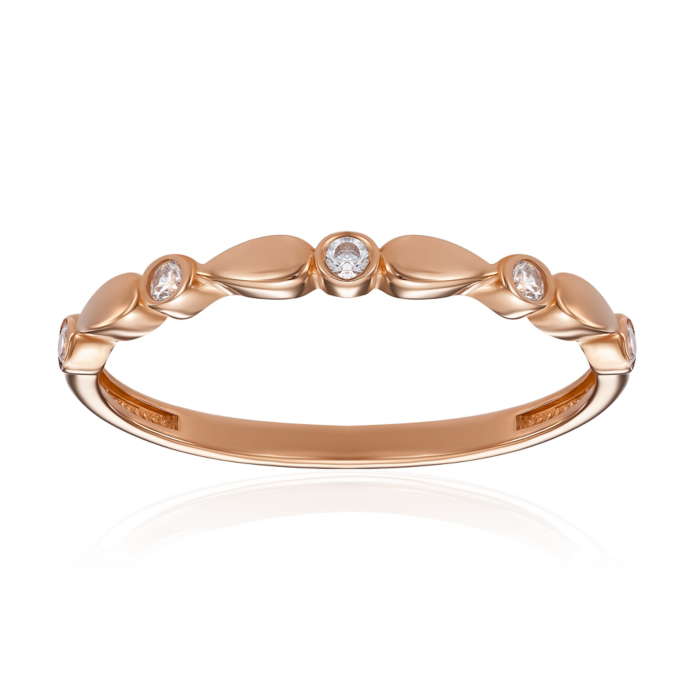 Золотое кольцо с фианитами. Артикул 18997/01/0/3