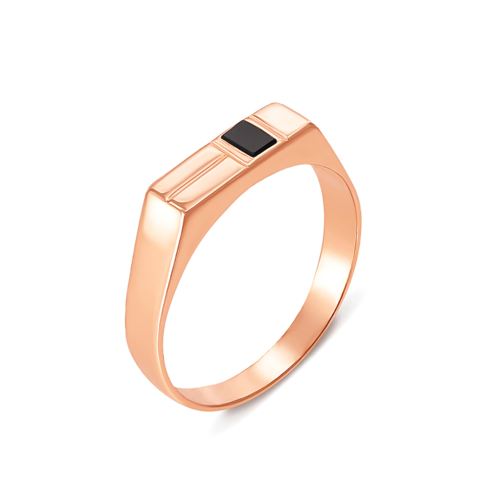 Золотая печатка с ониксом. Артикул 19009