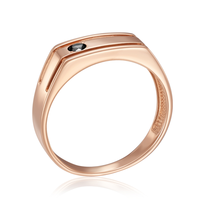 Золота каблучка з фіанітом. Артикул 19138/01/0/203