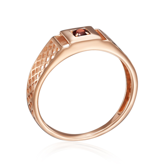 Золотое кольцо с гранатом. Артикул 19169/01/0/5137