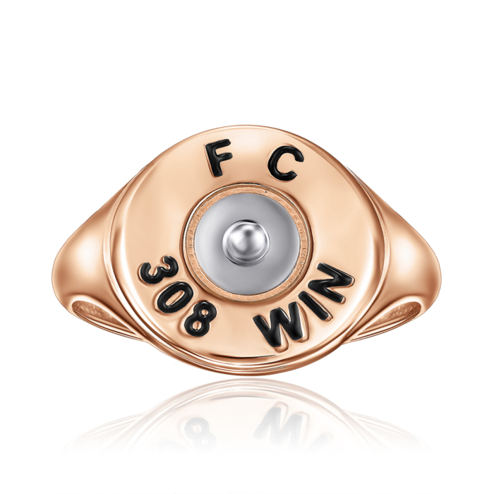 Золота печатка з емаллю 19181/01/1/389