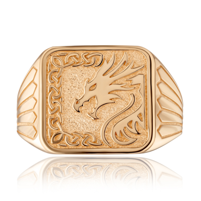 Золота печатка без вставки. Артикул 19185/01/0