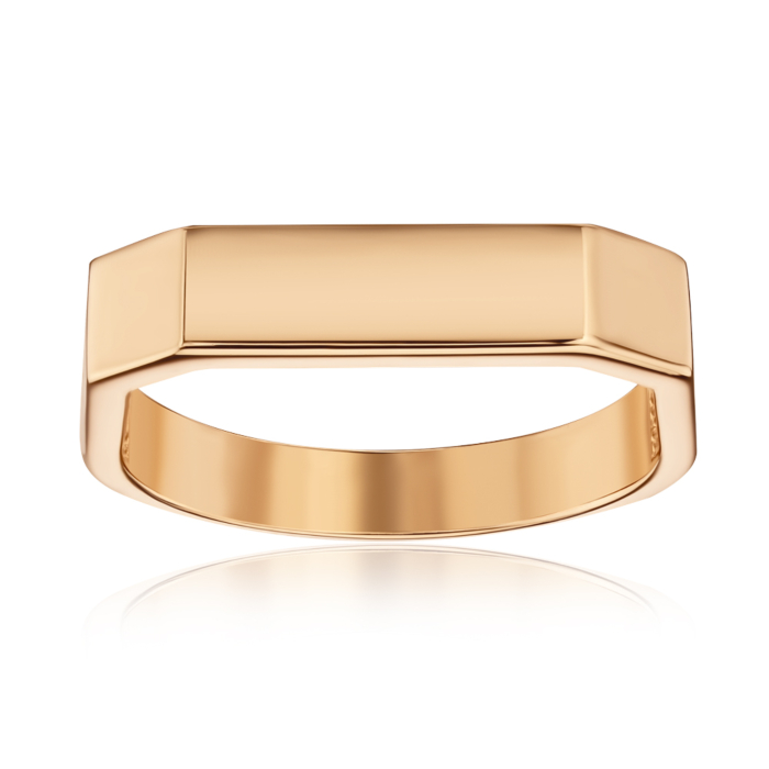 Золотая печатка без вставки 19199/01/0