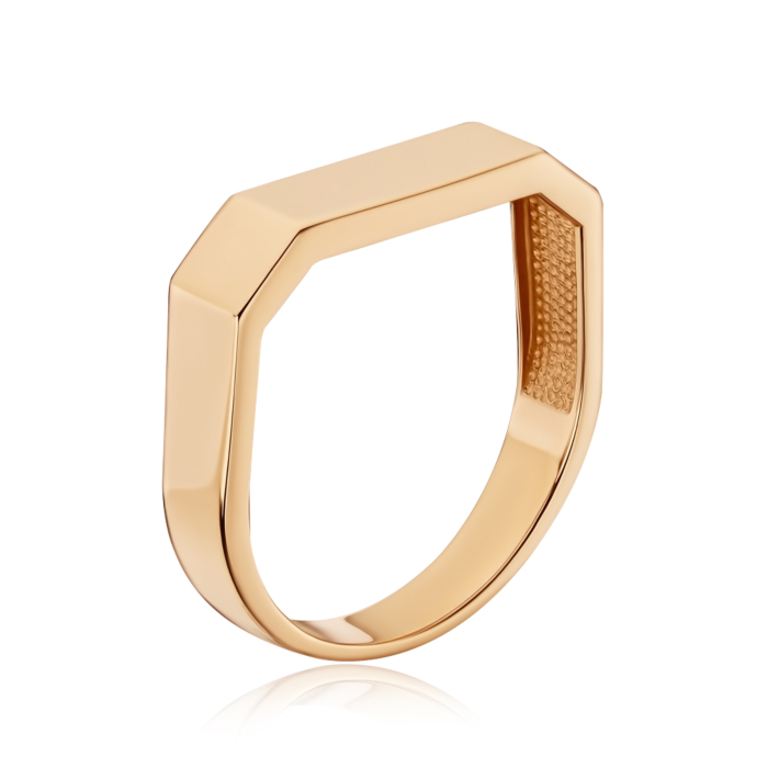 Золотая печатка без вставки 19199/01/0