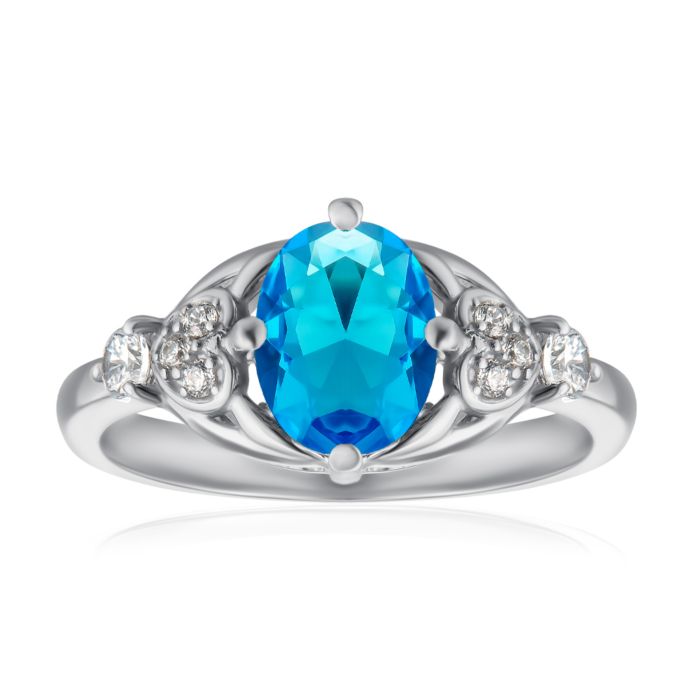 Серебряное кольцо с кварцем. Артикул 1933/9р-QSWB