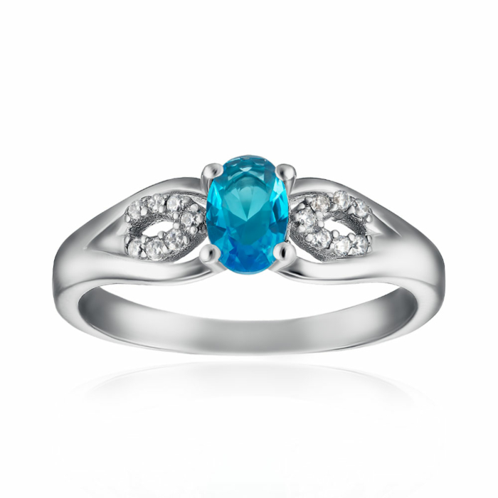 Срібна каблучка. Артикул 1941/9р-QSWB