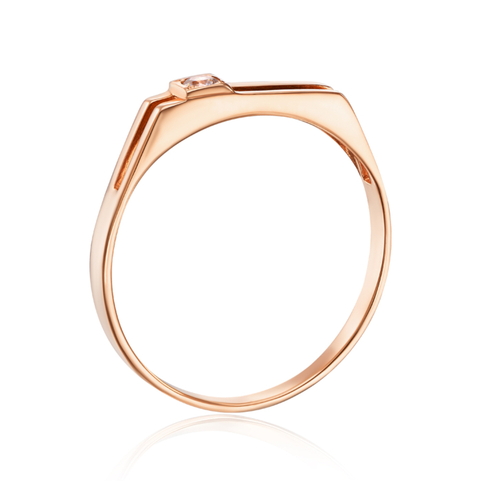 Золотое кольцо с фианитом. Артикул 1962