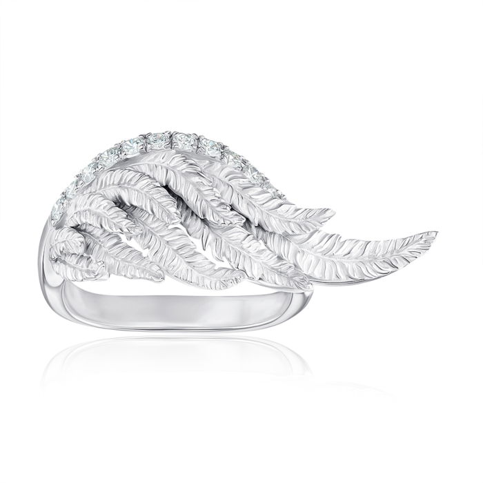 Каблучка з білого золота Magerit з діамантами. Артикул 1991.2/04/1/11978