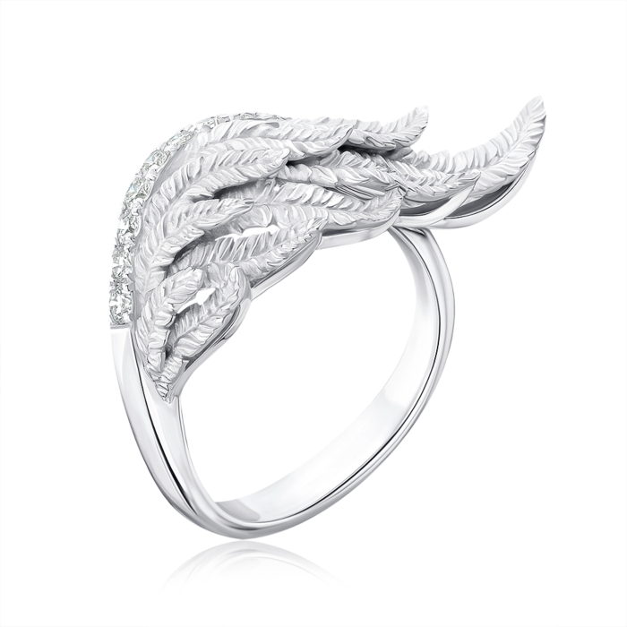 Каблучка з білого золота Magerit з діамантами. Артикул 1991.2/04/1/11978