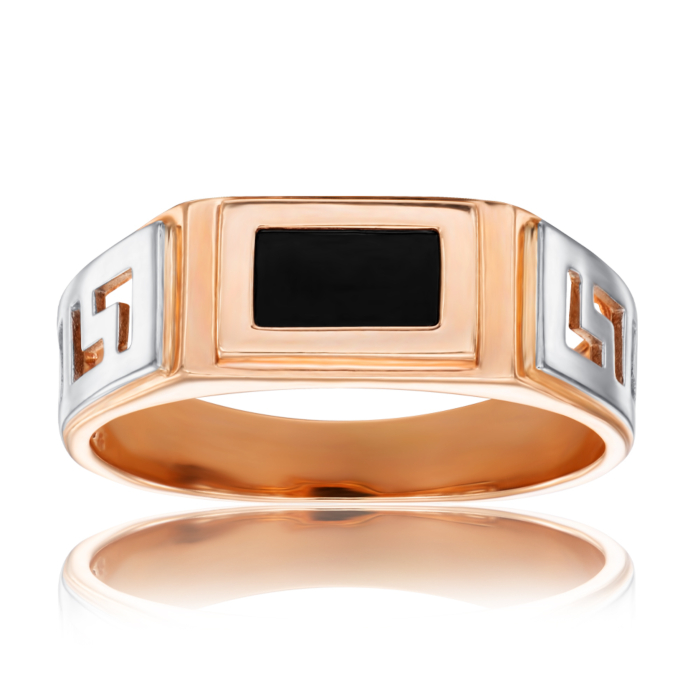 Золота печатка з оніксом. Артикул 1995/01/1/108