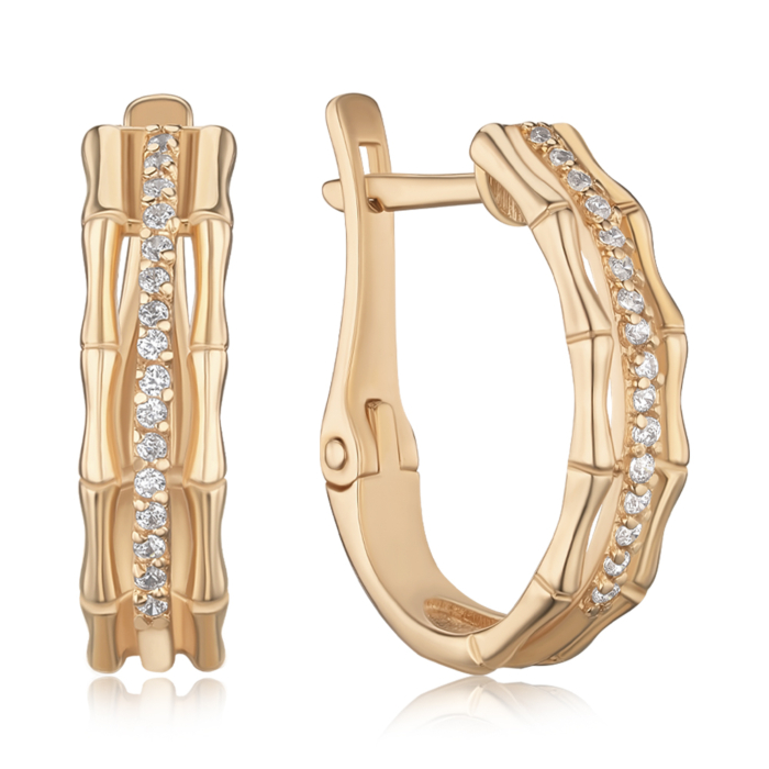 Золоті сережки з фіанітами 1с175/01б