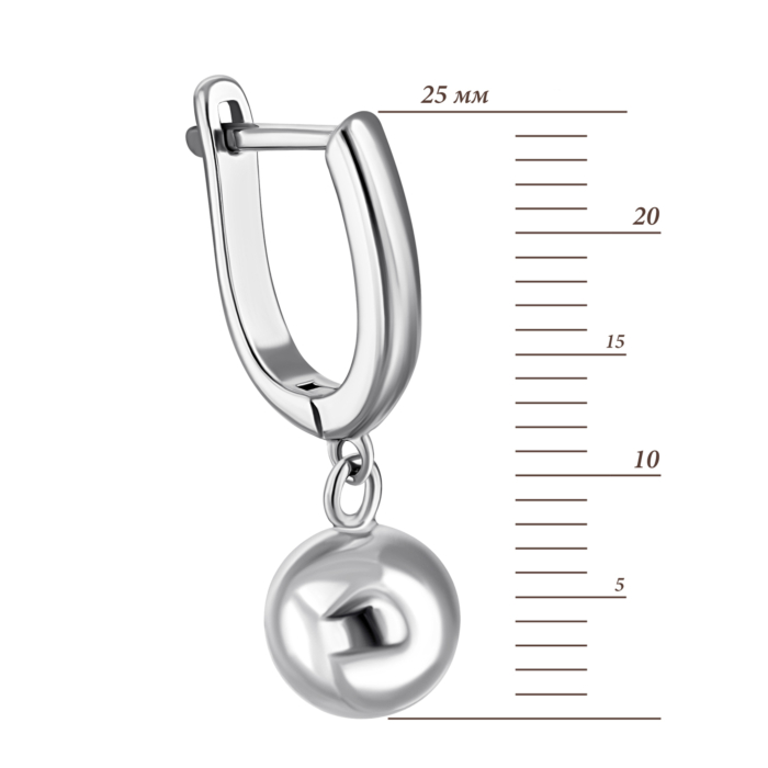 Срібні сережки-підвіски. Артикул UG51EA104923