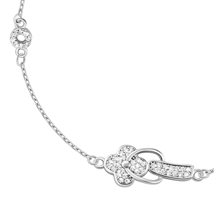 Серебряный браслет с фианитами. Артикул UG51BR73568