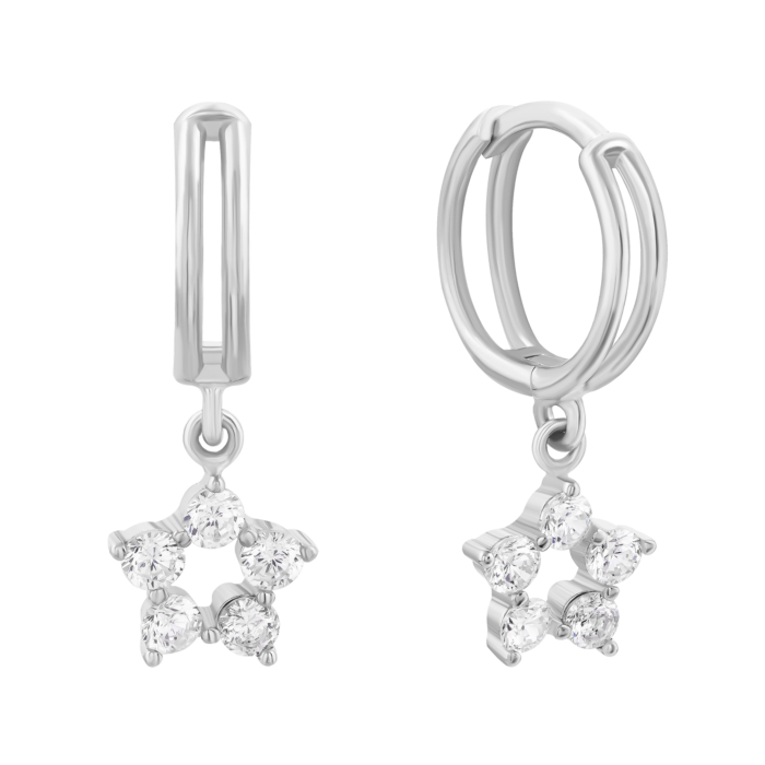 Серебряные серьги-подвески c фианитами. Артикул UG51EA103716