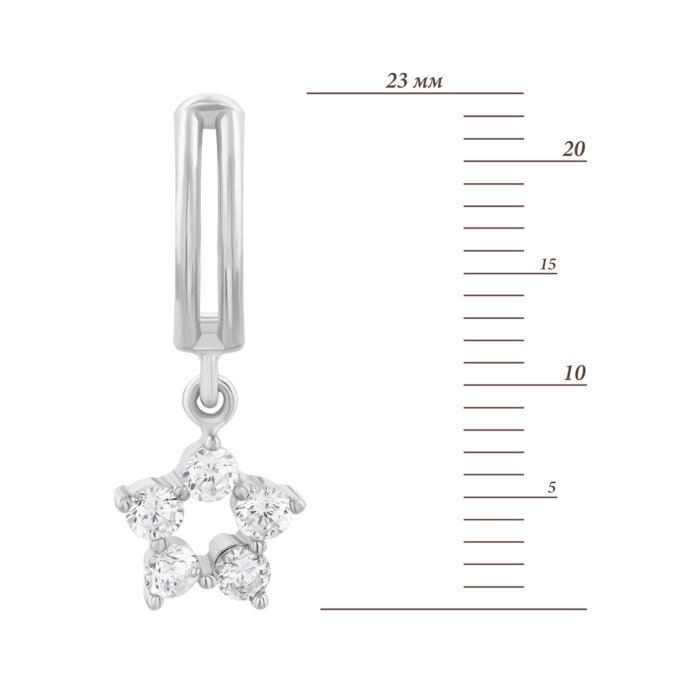 Серебряные серьги-подвески c фианитами. Артикул UG51EA103716