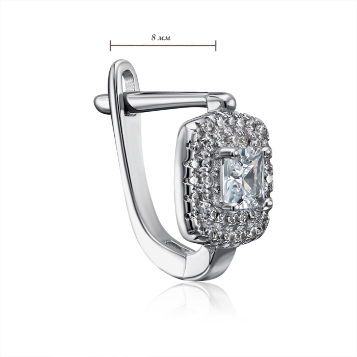 Серебряные серьги с фианитами. Артикул 1EA103920-E/12/1
