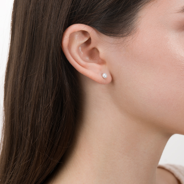 Срібні сережки з перлами. Артикул 1EA106335-E/12/21093