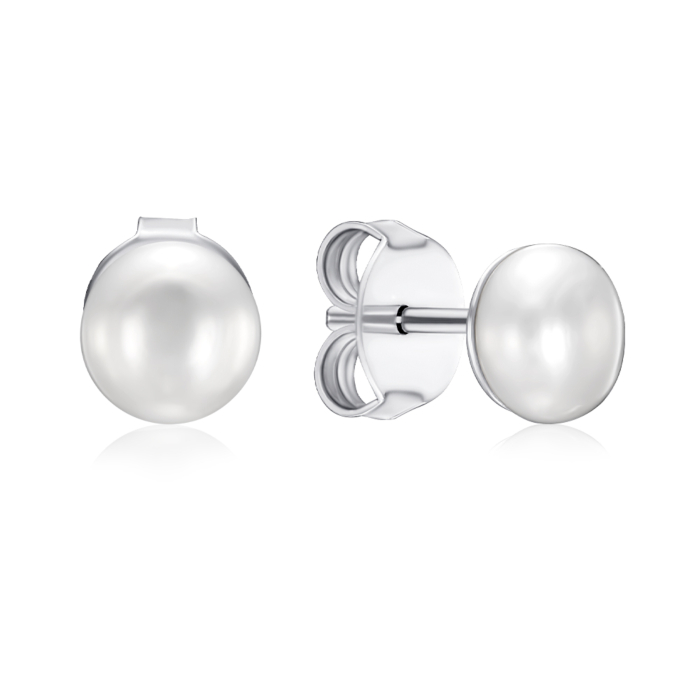 Срібні сережки з перлами. Артикул 1EA106335-E/12/21093