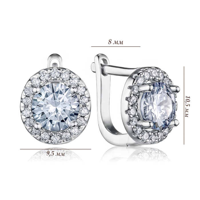 Срібні сережки. Артикул 1EA106788-E/12/1