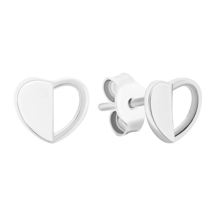 Серебряные пуссеты Сердце. Артикул UG51EA74375