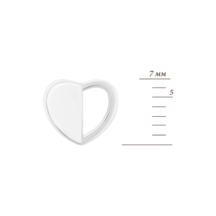 Серебряные пуссеты Сердце. Артикул UG51EA74375