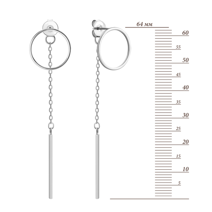 Серебряные серьги-подвески. Артикул UG51EA99534