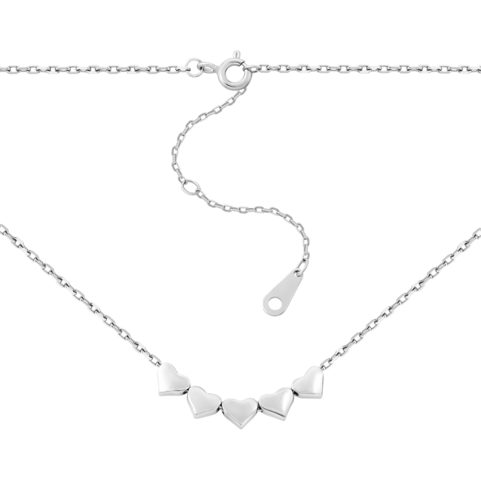 Срібне кольє Серце. Артикул UG51NE56631