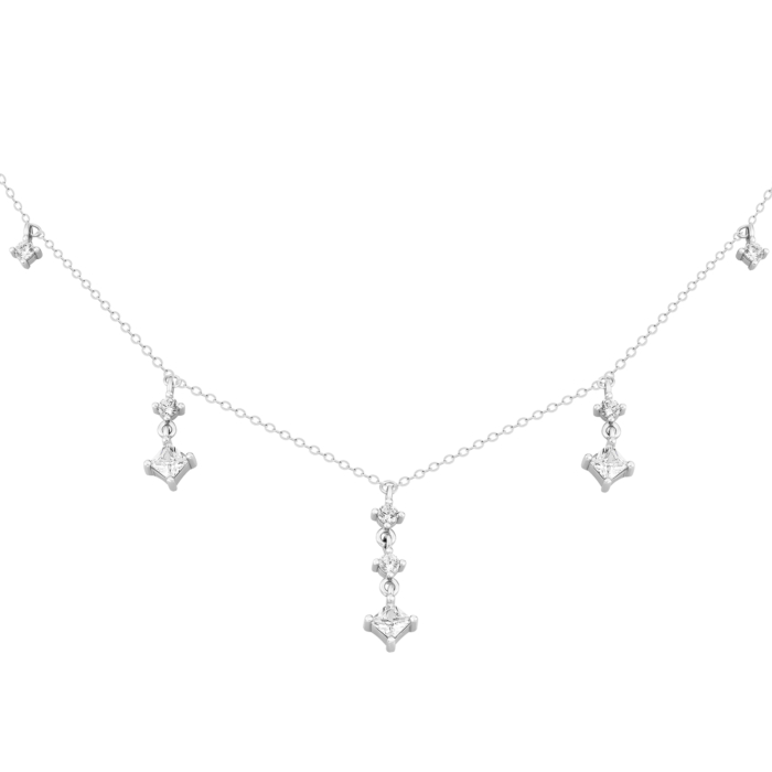 Срібне кольє з фіанітами. Артикул UG51NE56968
