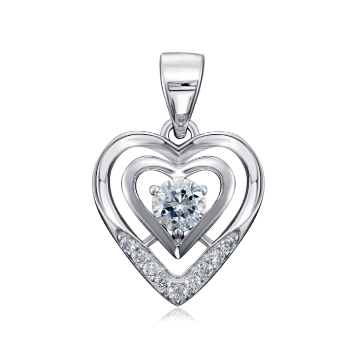 Срібна підвіска з фіанітами. Артикул 1PE66850-P/12/1