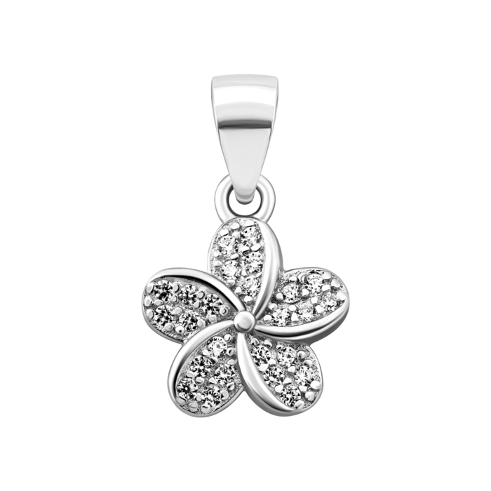 Срібна підвіска Квітка з фіанітами. Артикул UG51PE69488