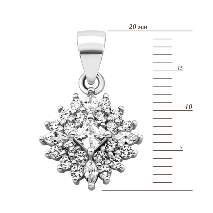 Срібна підвіска з фіанітами. Артикул UG51PE69490