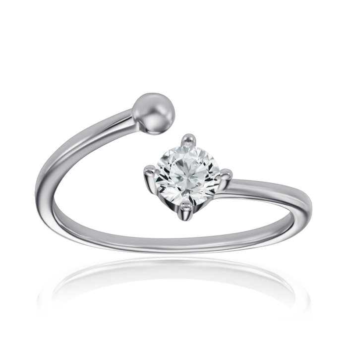 Серебряное кольцо с фианитом. Артикул 1RI57805-R/12/1